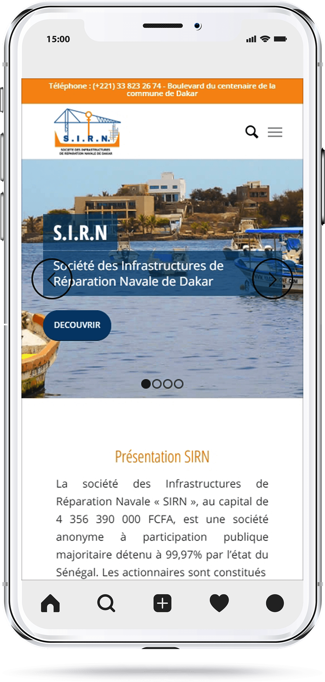 Création Site Internet Sirn Mobile